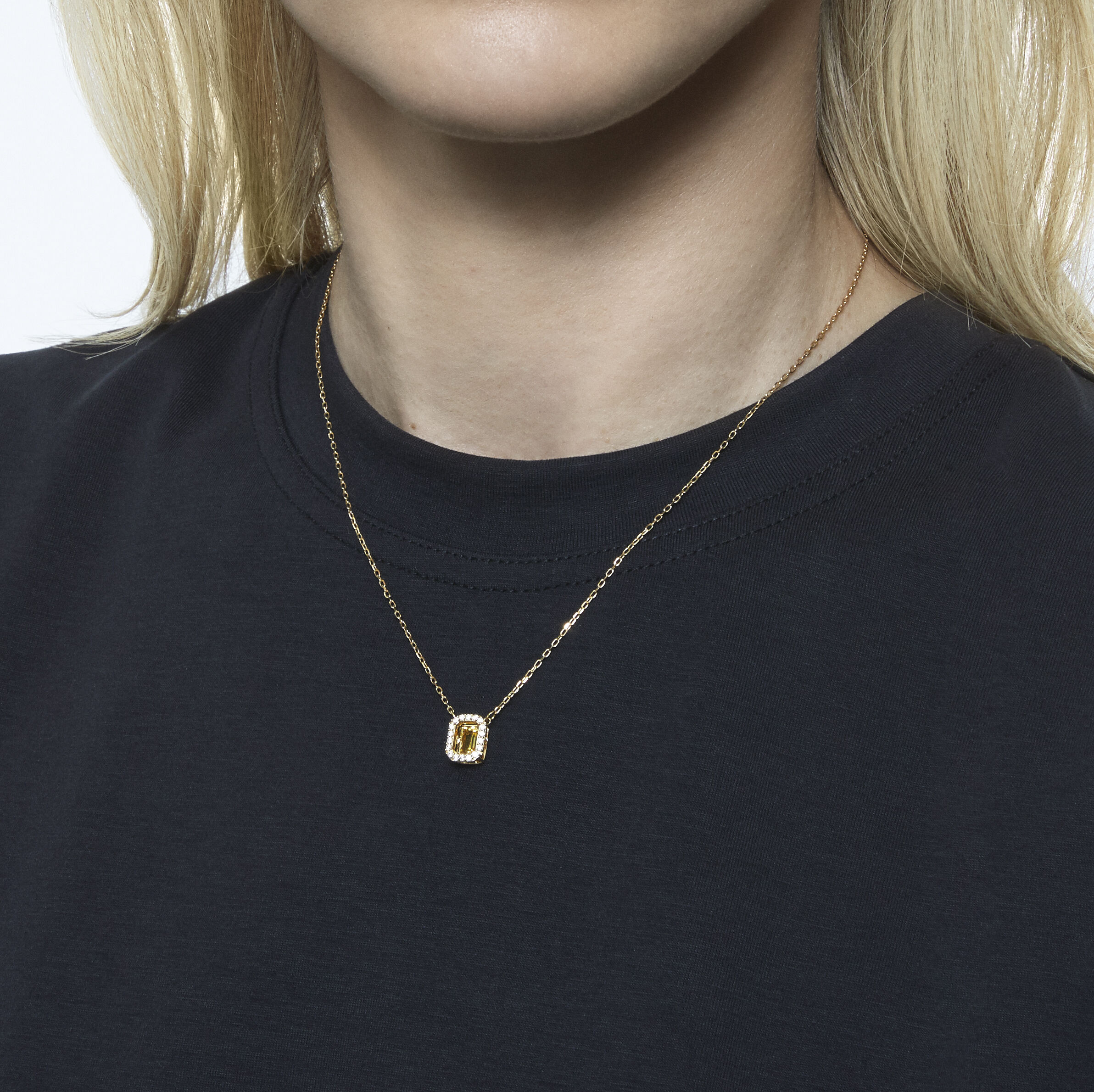 Buy Swarovski Millenia necklace Square Swarovski zirconia Yellow
